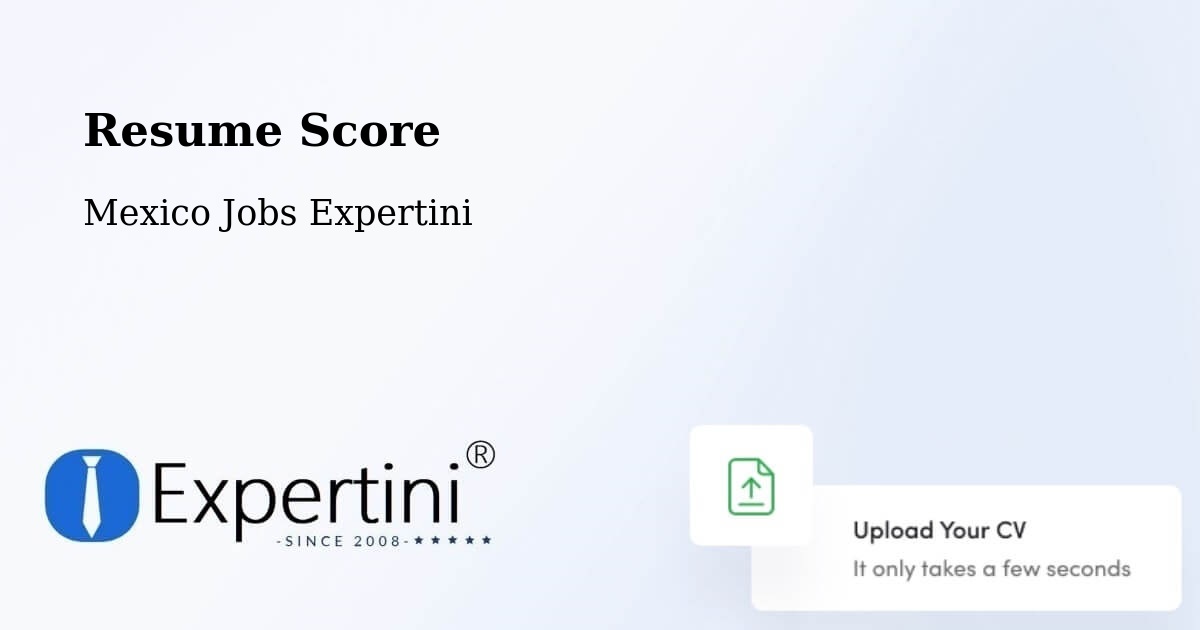 Resume Score & Job Description Match Tool – Tiltepec - Mexico Jobs Expertini